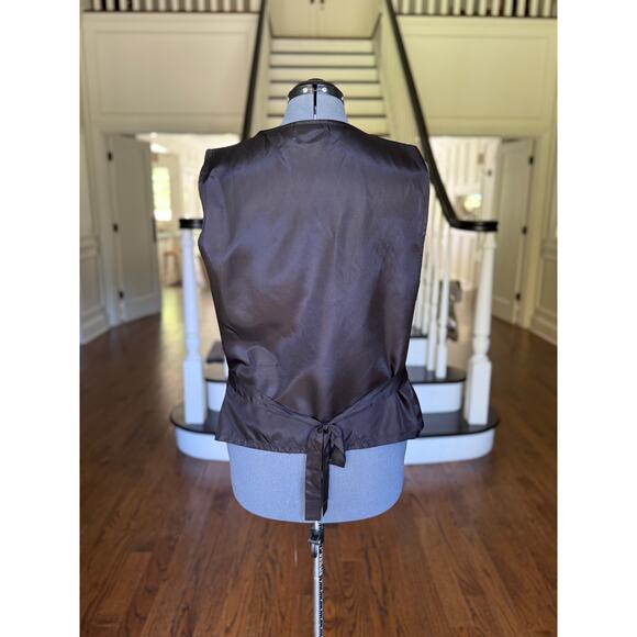 Vintage Unisex Gold Shimmer Paisley Vest SteamPunk WhimsyGoth Costume Cosplay - Picture 5 of 11